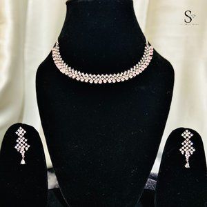American Diamond Jewellery Set